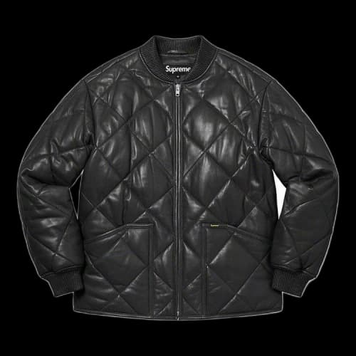 Supreme Quilted Leather Work Jacket 'Black'