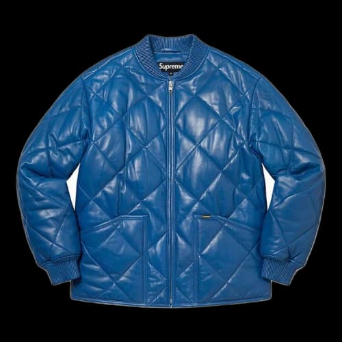 Supreme Quilted Leather Work Jacket 'Royal'
