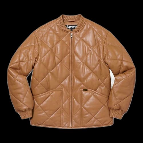 Supreme Quilted Leather Work Jacket 'Tan'
