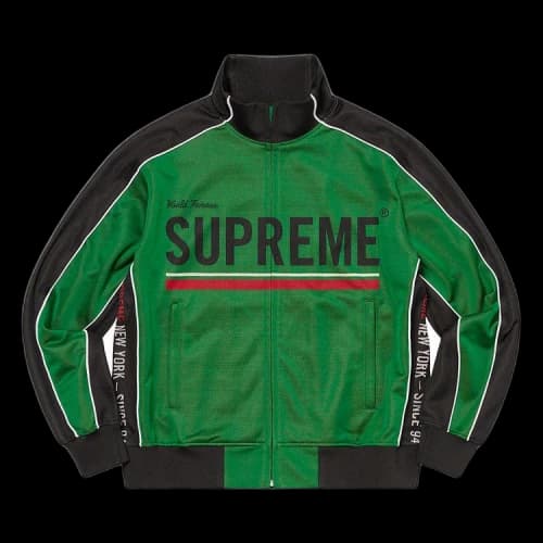 Supreme World Famous Jacquard Track Jacket 'Green'