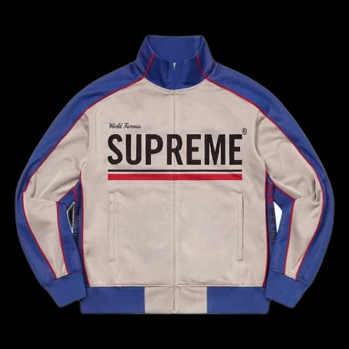 Supreme World Famous Jacquard Track Jacket 'Stone'