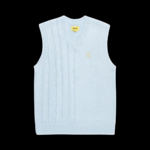 GOLF WANG Grand Logo Split Cable Vest 'Blue'