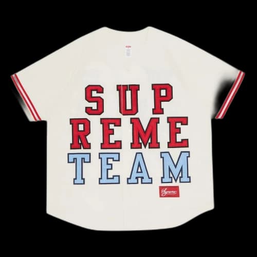 Supreme Denim Baseball Jersey 'White'