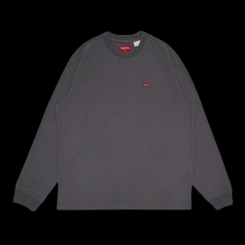 Supreme Small Box Long-Sleeve Tee 'Charcoal'