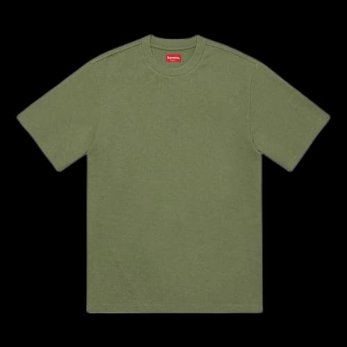 Supreme Contrast Appliqué Short-Sleeve Top 'Olive'