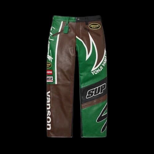 Supreme x Yohji Yamamoto x Vanson Leathers Split Pant 'Green'