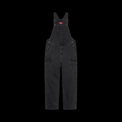 Supreme Cargo Denim Overalls 'Black'