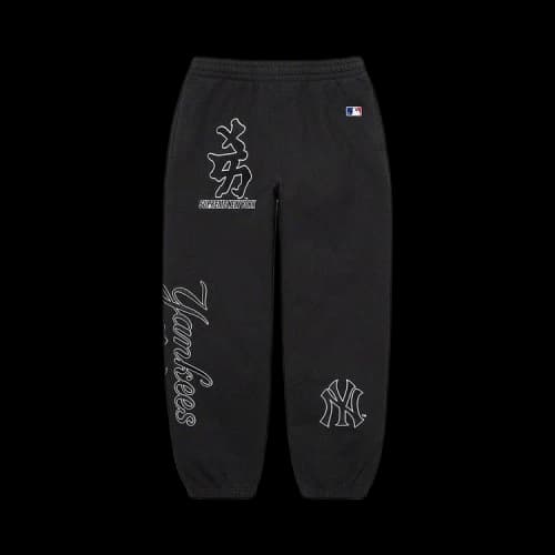 Supreme x New York Yankees Kanji Sweatpant 'Black'