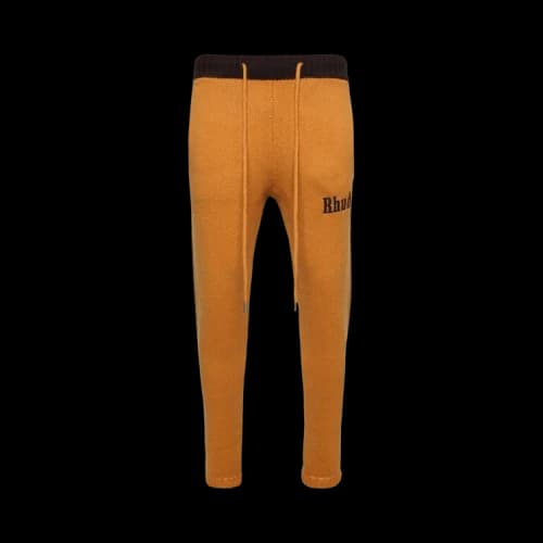 Rhude Knit Track Pant 'Yellow/Black'
