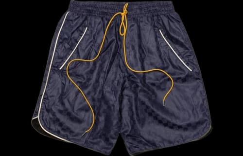 Rhude Checkered Pj Shorts 'Navy'