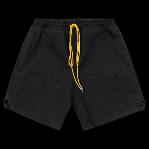 Rhude Embroidered Twill Logo Short 'Black'