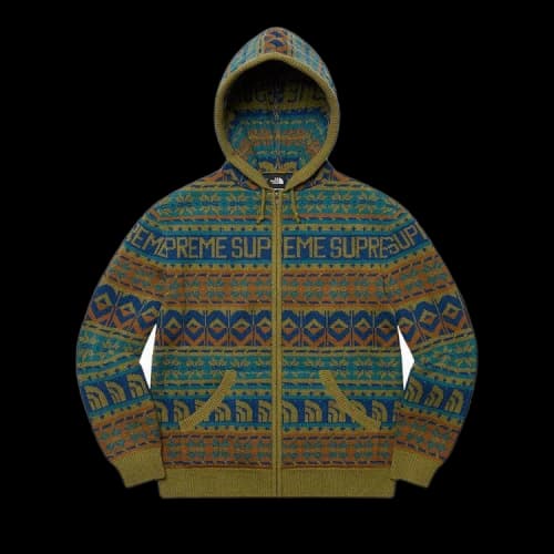 Supreme x The North Face Zip Up Hooded Sweater 'Olive'