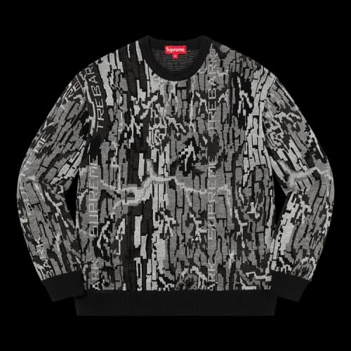 Supreme Trebark Camo Sweater 'Black'