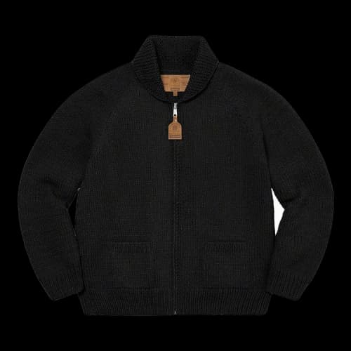 Supreme Box Logo Cowichan Sweater 'Black'