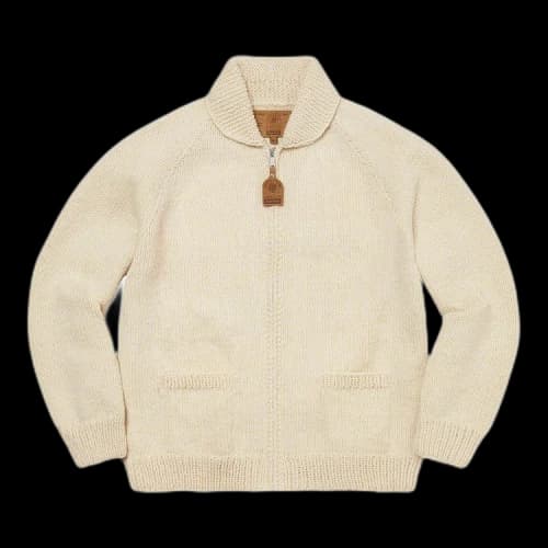 Supreme Box Logo Cowichan Sweater 'Natural'