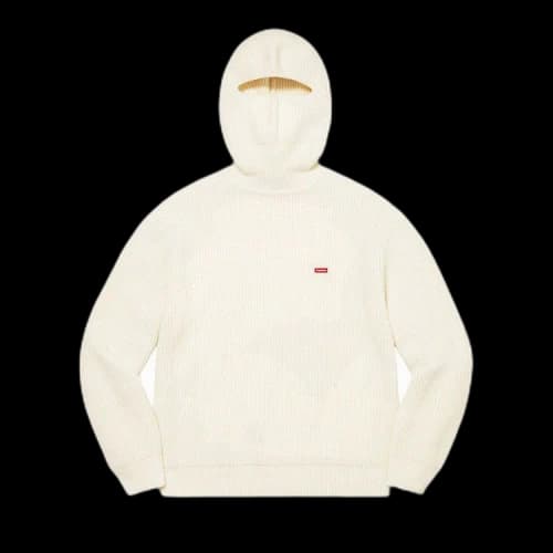 Supreme Small Box Balaclava/Turtleneck Sweater 'White'