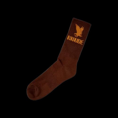 Rhude Eagle Sock 'Brown/Mustard'