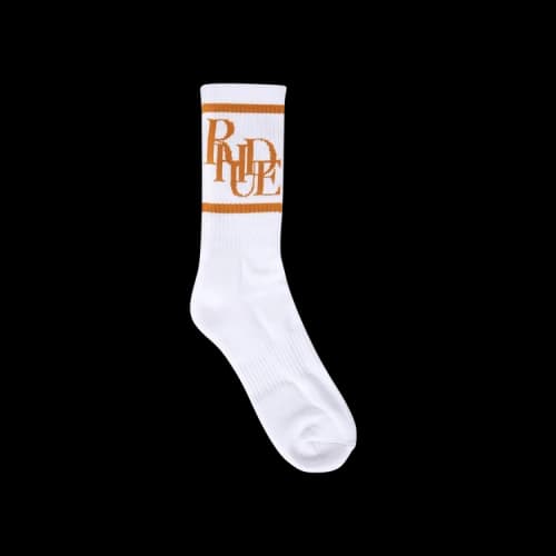 Rhude Scramble Logo Sock 'White/Mustard'