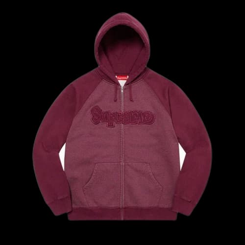 Supreme Gonz Appliqué Zip Up Hooded Sweatshirt 'Burgundy'