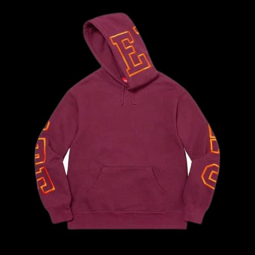 Supreme State Hooded Sweatshirt 'Burgundy'