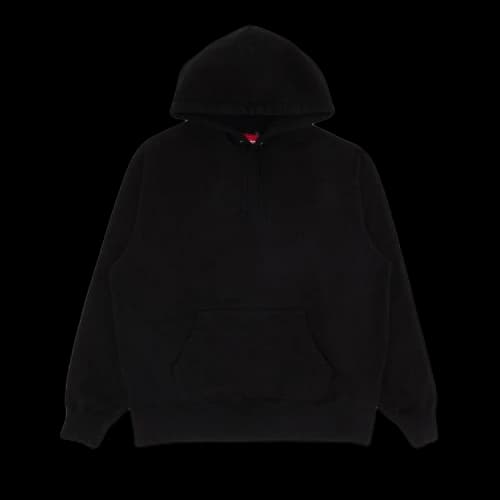 Supreme Satin Appliqu� Hooded Sweatshirt 'Black'