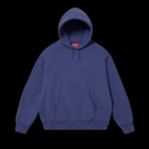 Supreme Satin Appliqu� Hooded Sweatshirt 'Navy'