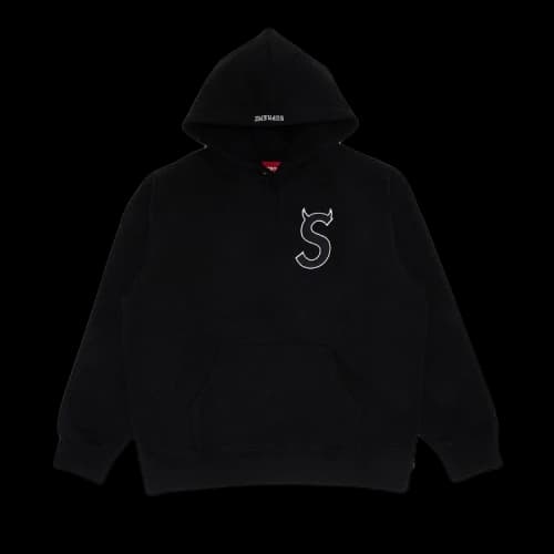 Supreme S Logo Hooded Sweatshirt 'Black'