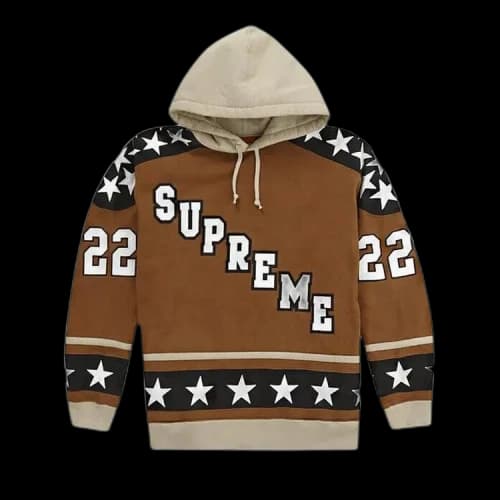 Supreme Hockey Hooded Sweatshirt 'Brown'