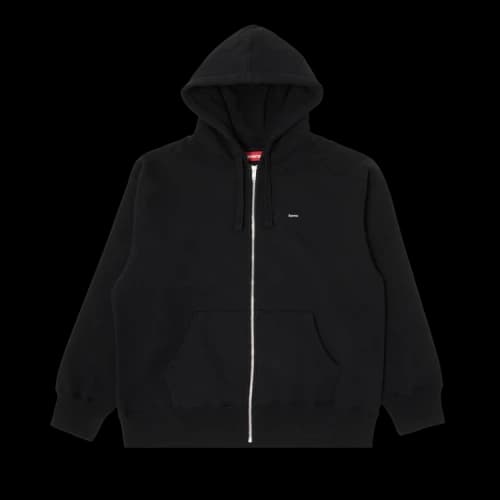 Supreme Small Box Drawcord Zip Up Hooded Sweatshirt 'Black'