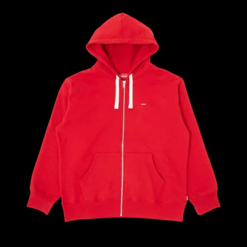 Supreme Small Box Drawcord Zip Up Hooded Sweatshirt 'Red'