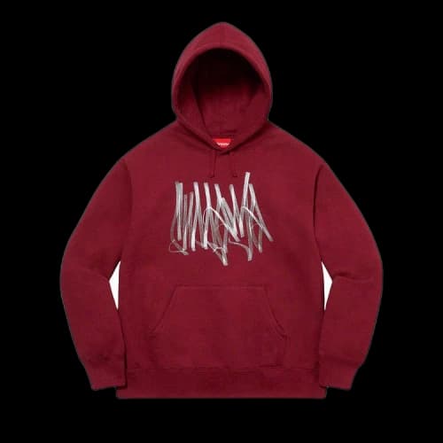 Supreme Tag Hooded Sweatshirt 'Cardinal'