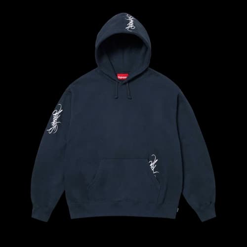 Supreme Tag Hooded Sweatshirt 'Navy'