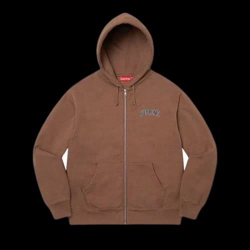 Supreme Doughboy Zip Up Hooded Sweatshirt 'Brown'