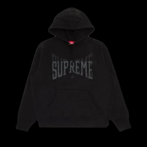 Supreme Rhinestone Shadow Hooded Sweatshirt 'Black'