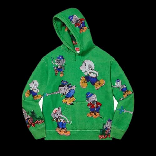 Supreme Elephant Hooded Sweatshirt 'Green'