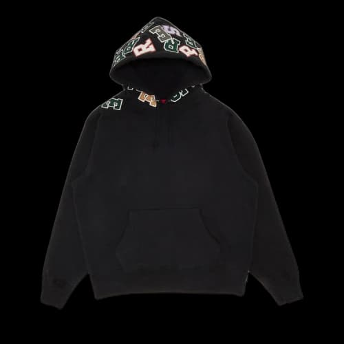 Supreme Scattered Appliqué Hooded Sweatshirt 'Black'