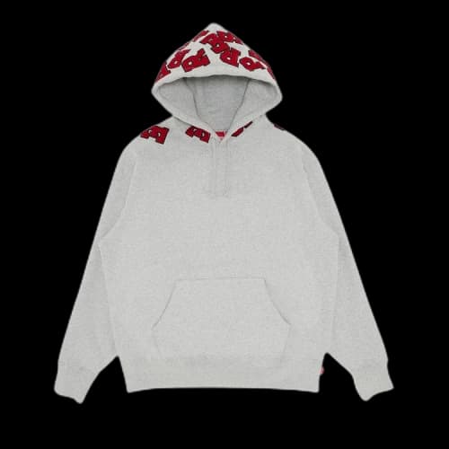 Supreme Scattered Appliqué Hooded Sweatshirt 'Heather Grey'