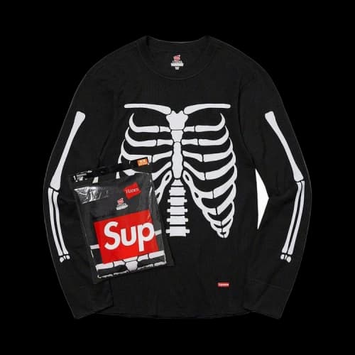 Supreme x Hanes Bones Thermal Crew (1 Pack) 'Black'