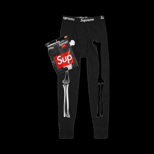 Supreme x Hanes Bones Thermal Pant (1 Pack) 'Black'
