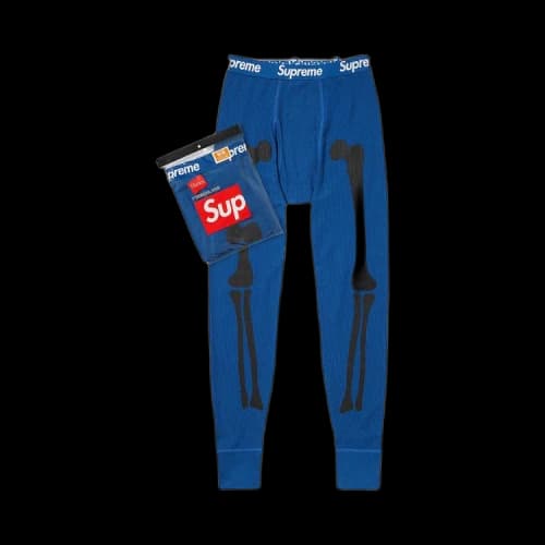 Supreme x Hanes Bones Thermal Pant (1 Pack) 'Blue'