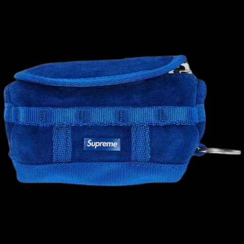 Supreme x The North Face Suede Base Camp Duffle Keychain 'Blue'