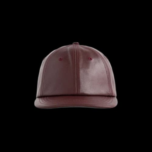 Aimé Leon Dore Leather Baseball Hat 'Oxblood'
