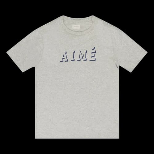 Aimé Leon Dore Short-Sleeve Shadow Logo Tee 'Oatmeal Melange'
