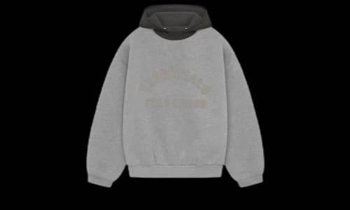 Fear of God Essentials Nylon Fleece Hoodie Dark Heather Oatmeal/Ink