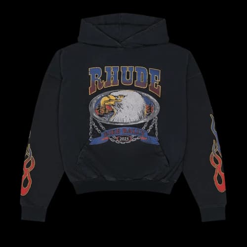 Rhude Screaming Eagle Hoodie 'Vintage Black'