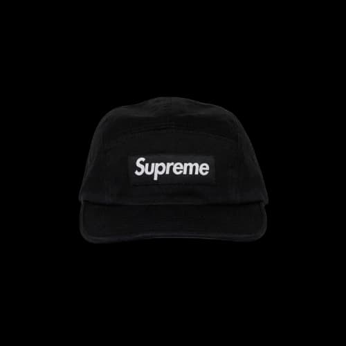 Supreme Washed Chino Twill Camp Cap 'Black'