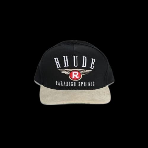 Rhude Suede Brim Twill Hat 'Black/Khaki'
