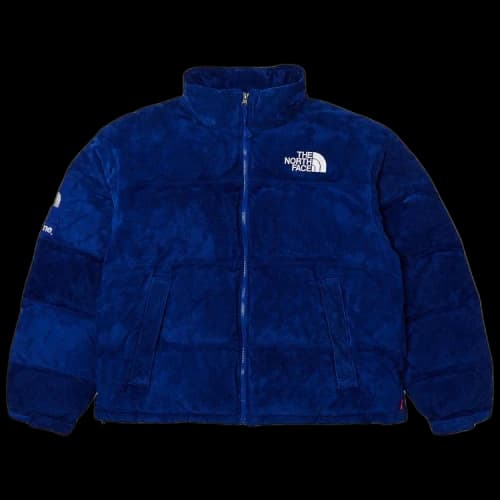 Supreme x The North Face Suede Nuptse Jacket 'Blue'