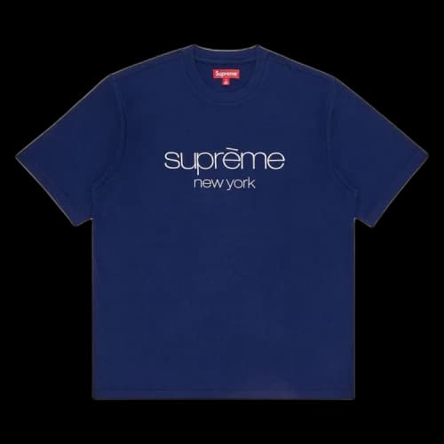Supreme Classic Logo Short-Sleeve Top 'Navy'