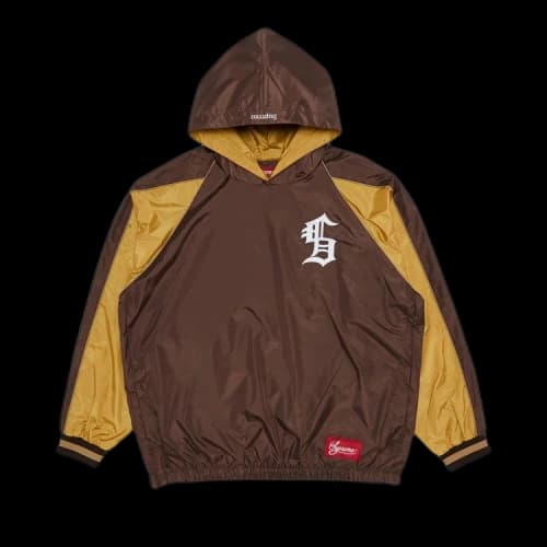 Supreme Hooded Warm Up Pullover 'Brown'